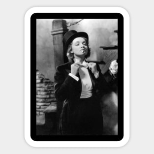 Marlene Dietrich suit Sticker